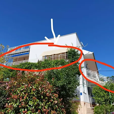 Apartment Tudija Apartment3-west Side Place, 90m2, Big Terrace, Beautiful Front View Trogir